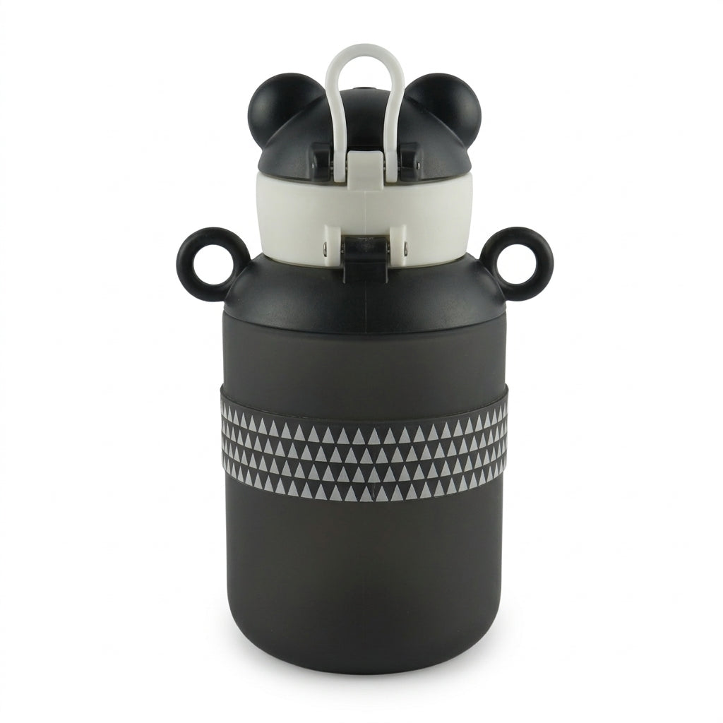 BABY STRAW SIPPER BEAR CAP GREY