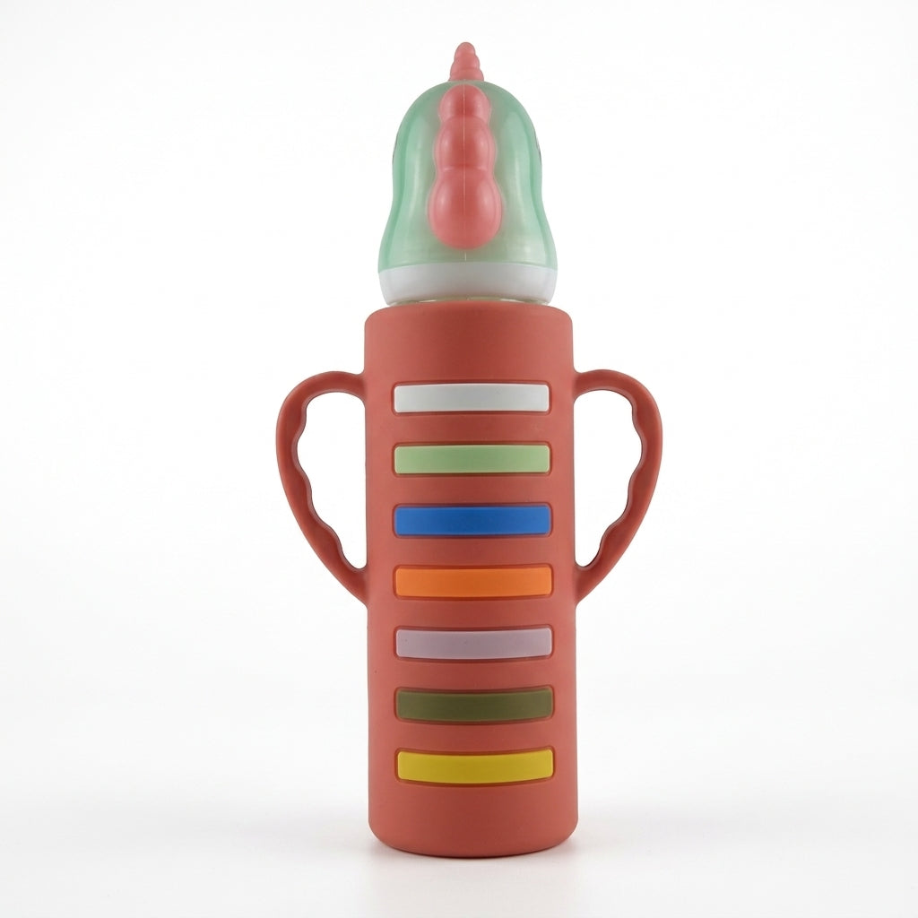 BABY GLASS FEEDER UNICORN BROWN YES