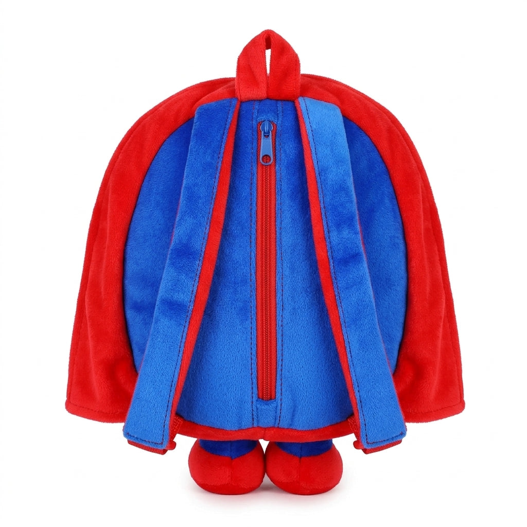 ULTIMATE MARVEL SUPER MAN 2 IN 1 SOFT TOY & SHOULDER BAG RED AND BLUE EDITION