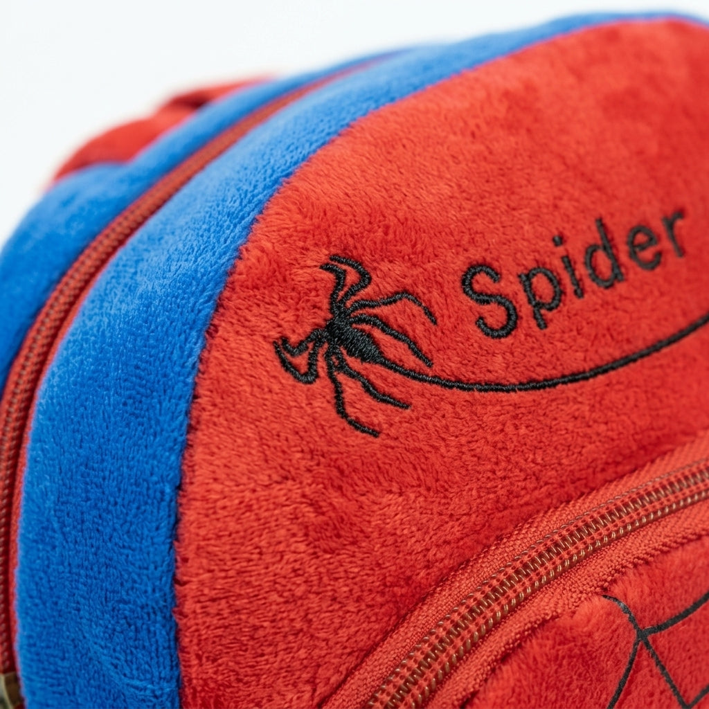 PREMIUM SPIDER MAN RED BACKPACK FOR KIDS ULTRA-SOFT VELVET