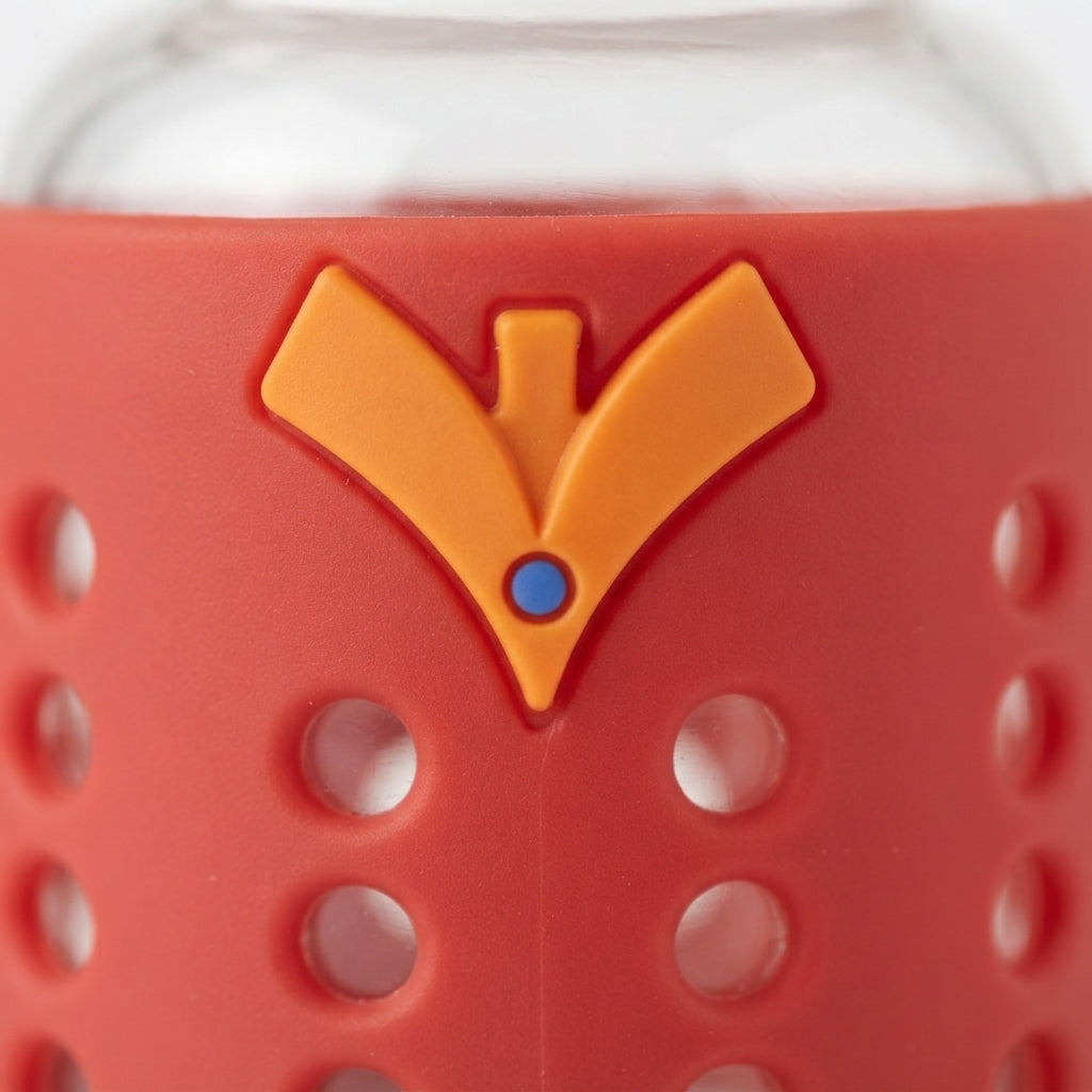 BABY GLASS FEEDER RED YES