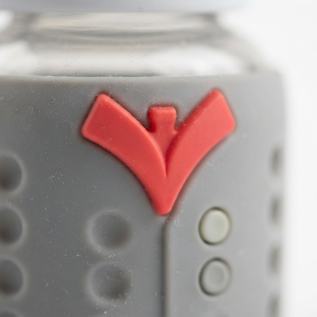 BABY GLASS FEEDER GREY YES