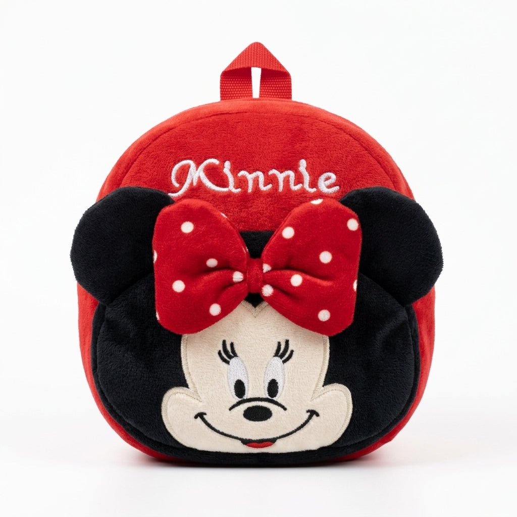 PREMIUM MICKEY MOUSE RED BACKPACK FOR KIDS ULTRA-SOFT VELVET