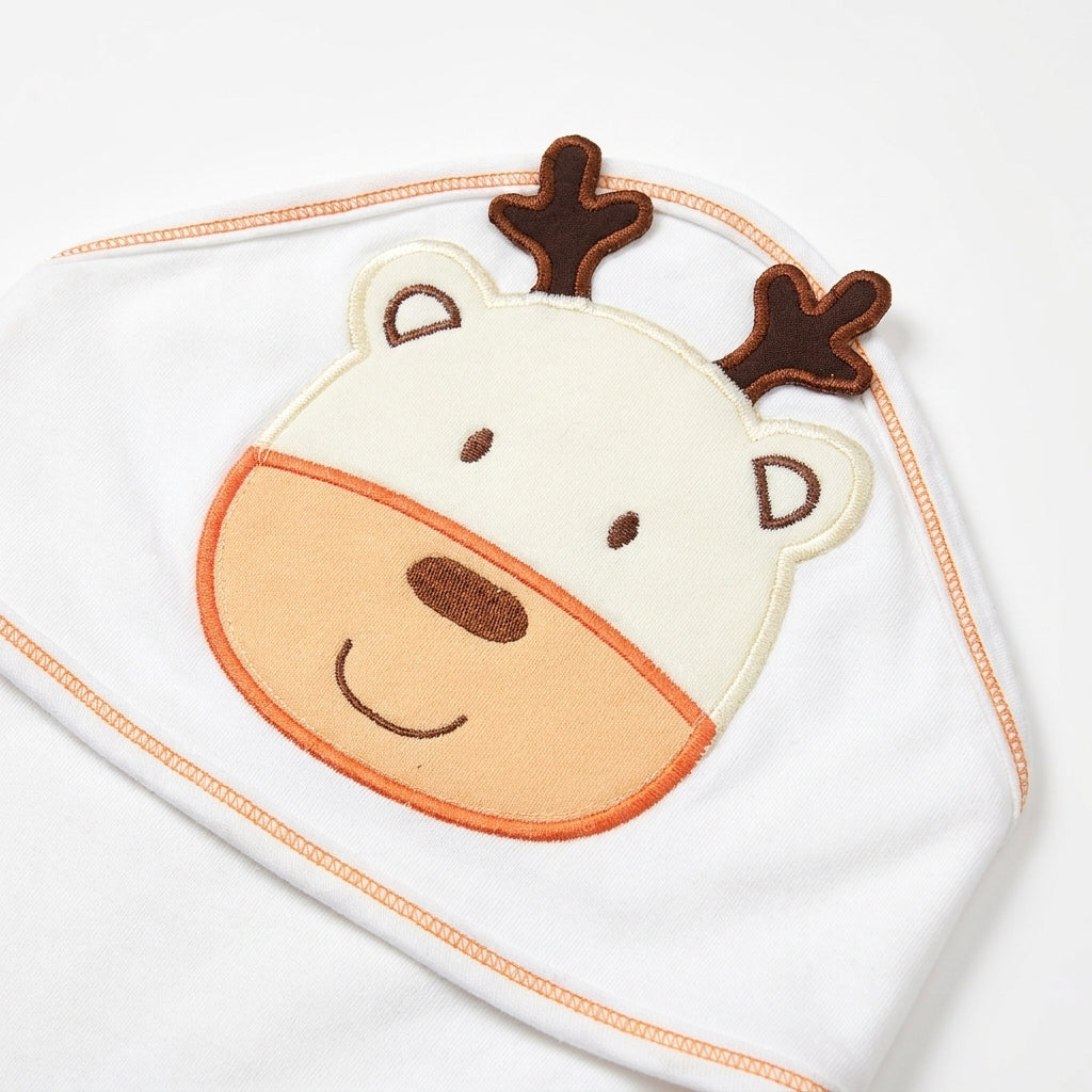 Baby Wrapping Sheet - Cow, White | Montaly