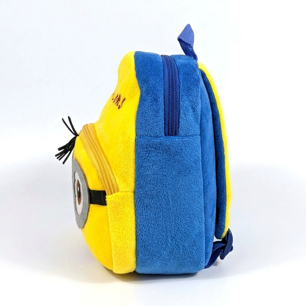 PREMIUM MINIONS YELLOW BACKPACK FOR KIDS ULTRA-SOFT VELVET