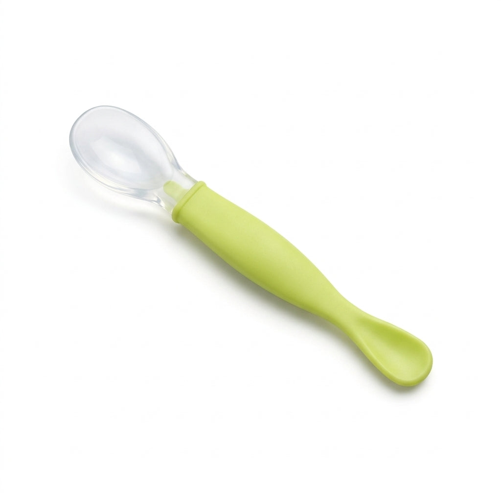 BABY SILICONE SPOON GREEN