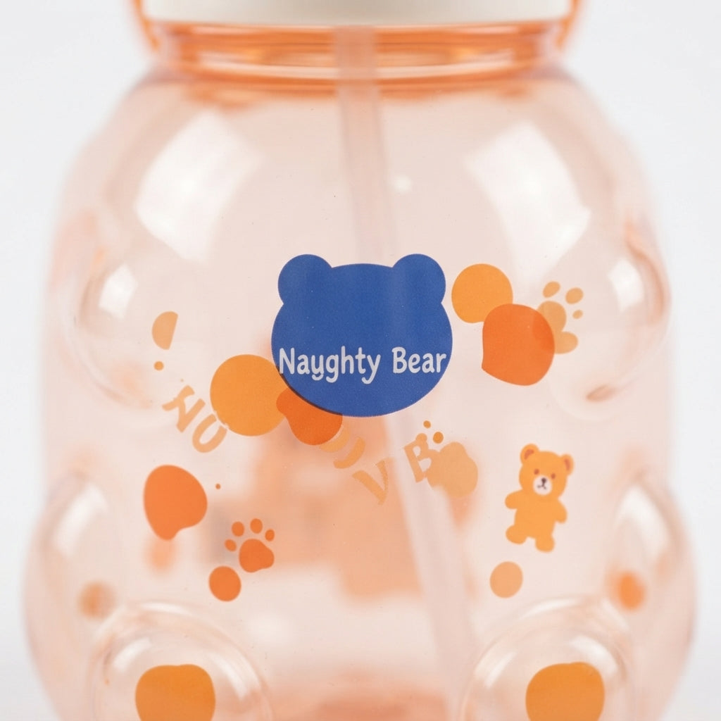 BABY STRAW SIPPER NAUGHTY BEAR ORANGE