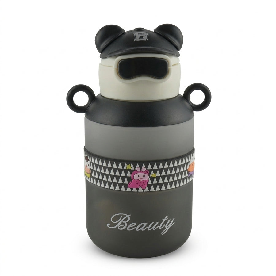 BABY STRAW SIPPER BEAR CAP GREY