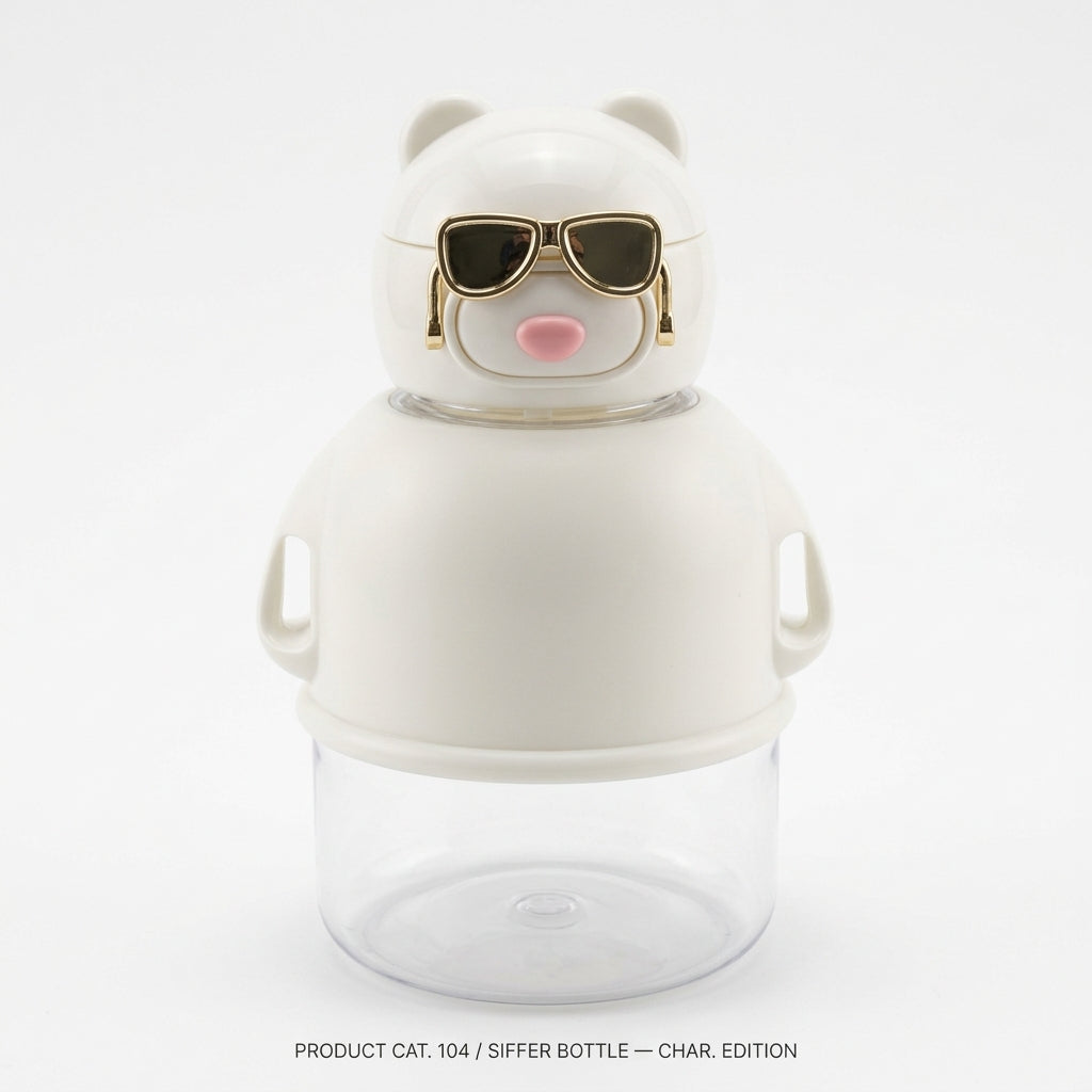 BABY STRAW SIPPER BEAR GLASSES WHITE
