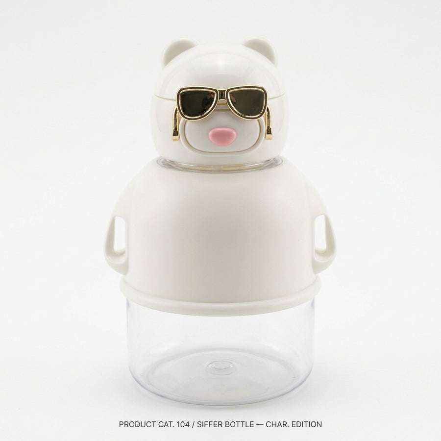 BABY STRAW SIPPER BEAR GLASSES WHITE