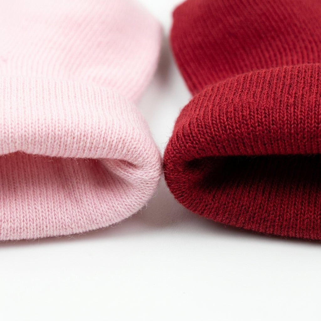 SOFT COTTON BABY SOCKS PACK OF 2 (BABY PINK & RED)(0-3M)