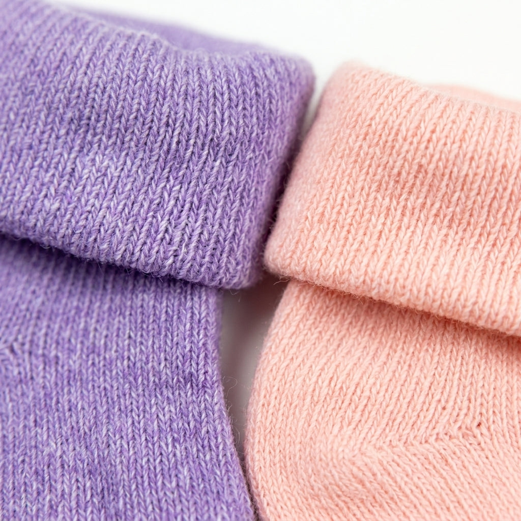 SOFT COTTON BABY SOCKS PACK OF 2 (0-3M)