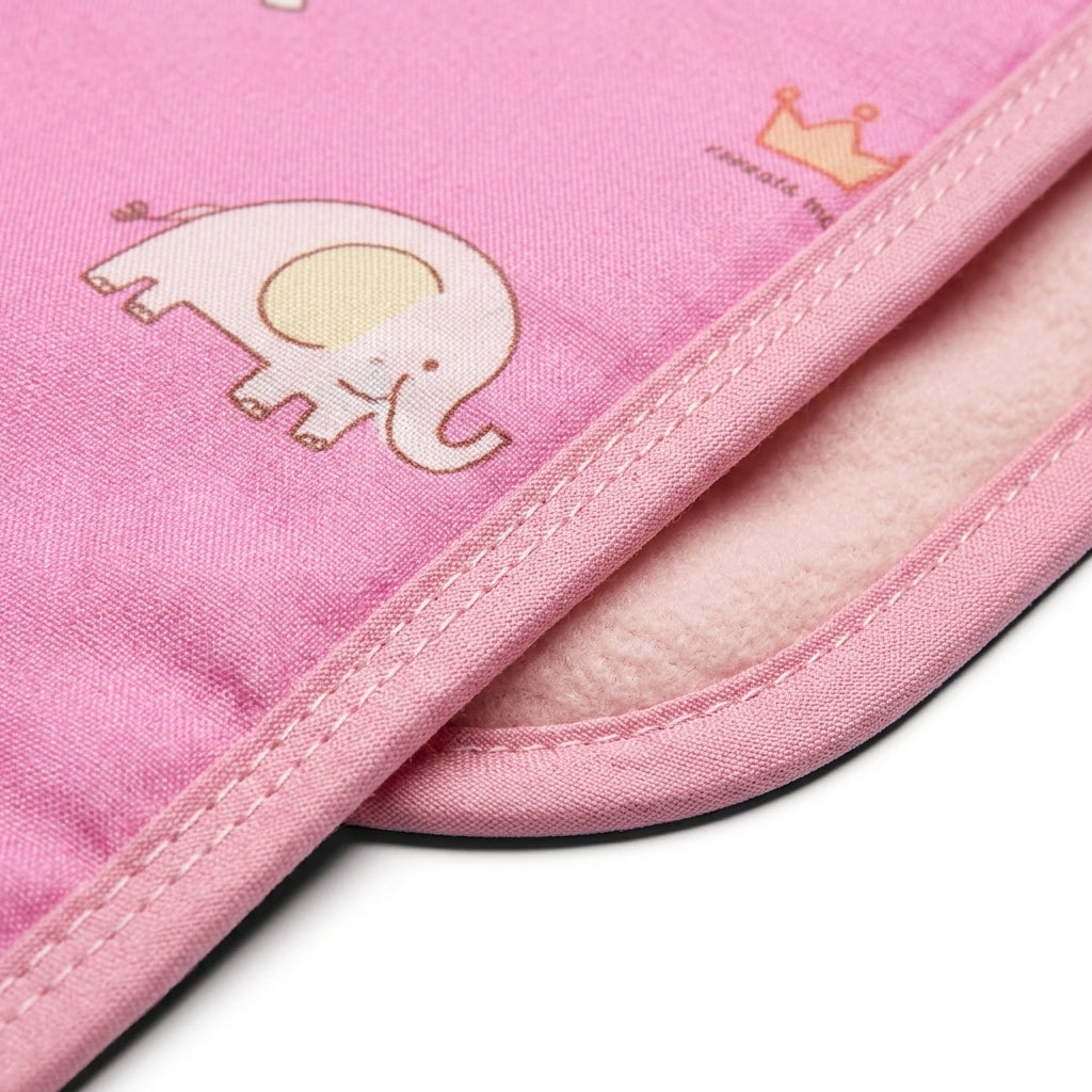 BABY CHANGING SHEET IMP COTTON ANIMAL PINK LARGE