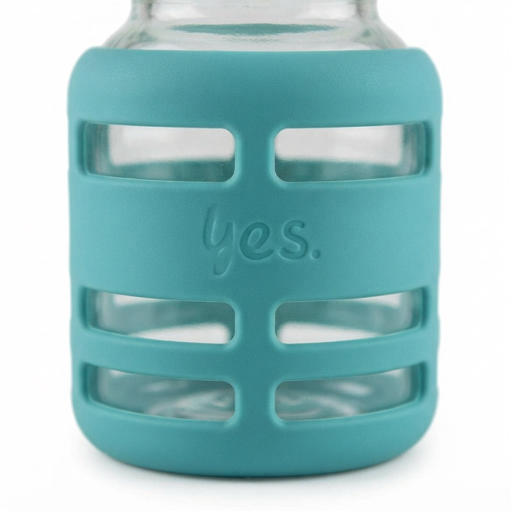 BABY GLASS FEEDER GREEN YES