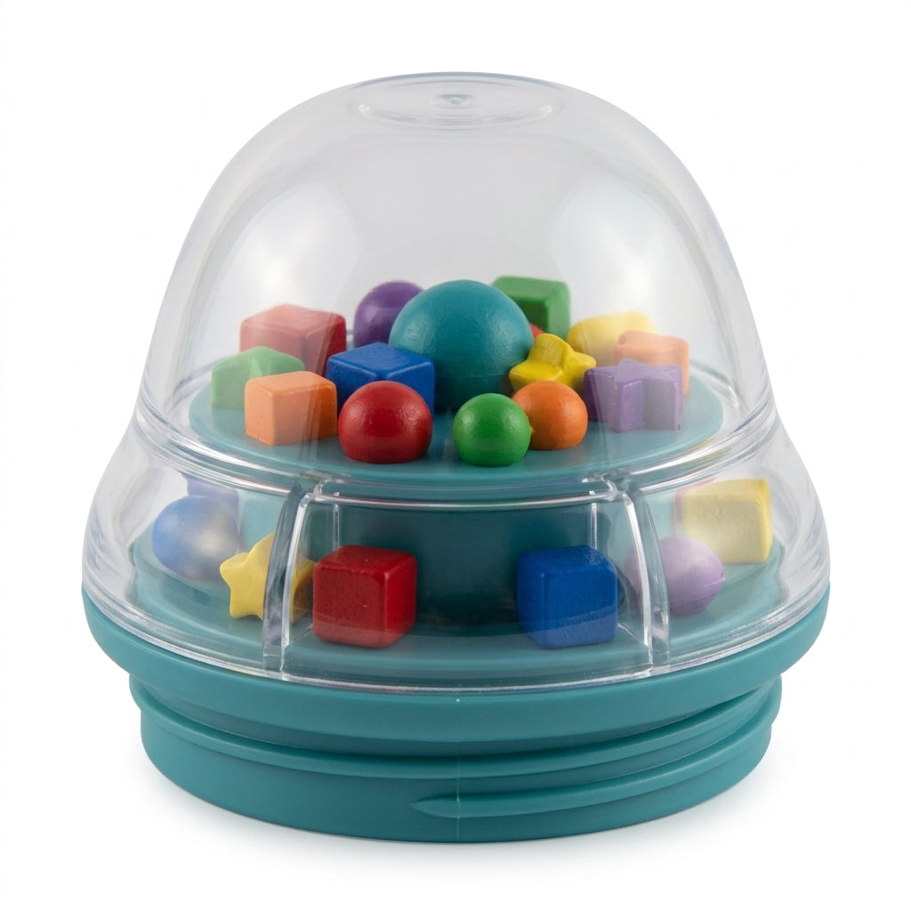 BABY GLASS FEEDER RATTLE CAP GREEN YES
