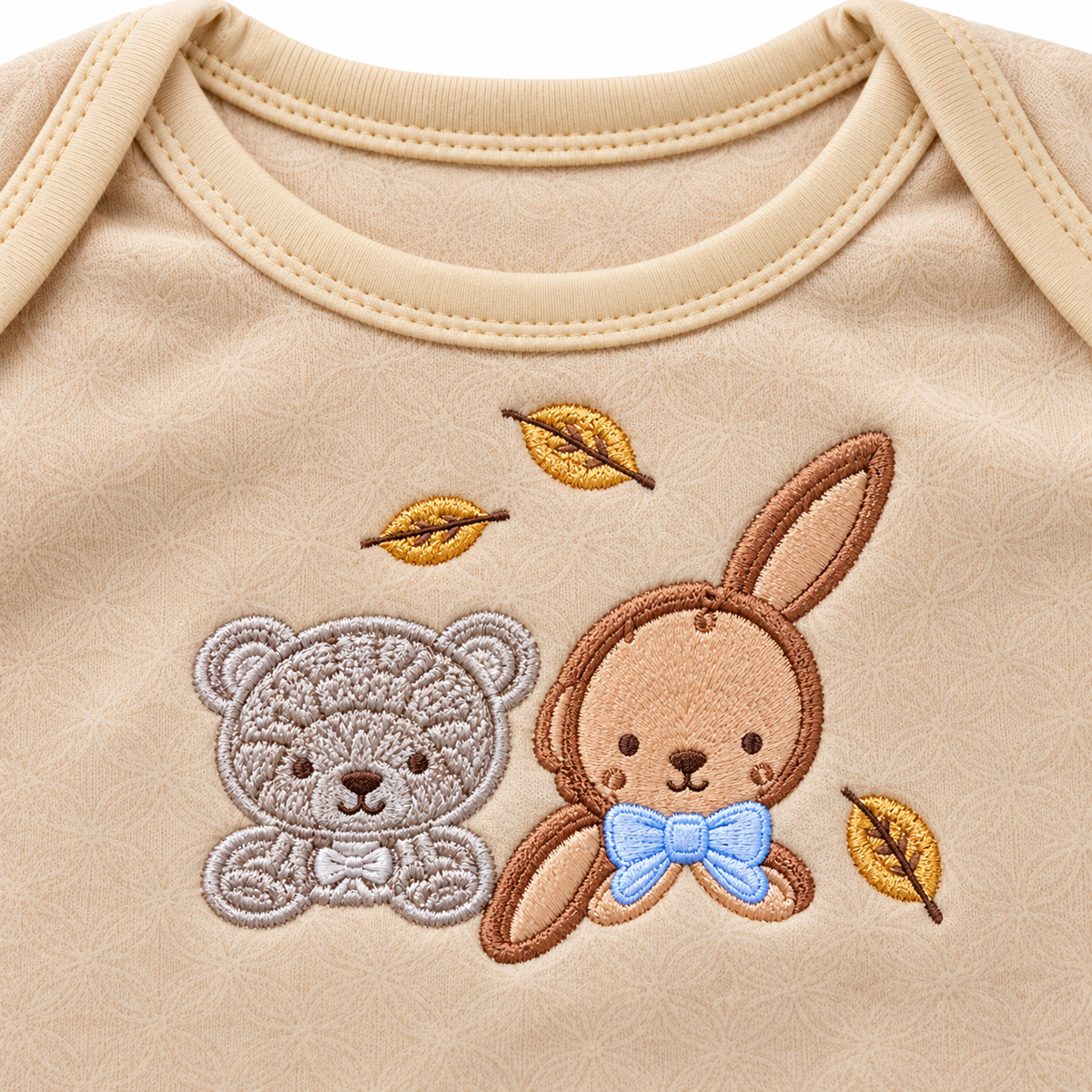 NEWBORN BABY 11 PCS BLOR BUNNY PRINTED STARTER SET – BROWN & WHITE