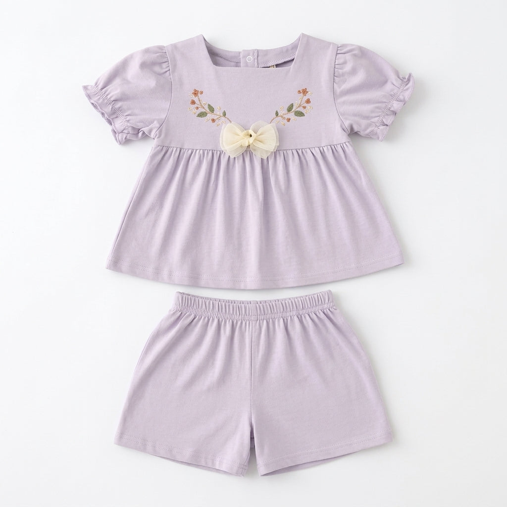 IMPORTED ELEGANT BABY GIRL SOFT COTTON FROCK DRESS SET BLOSSOM