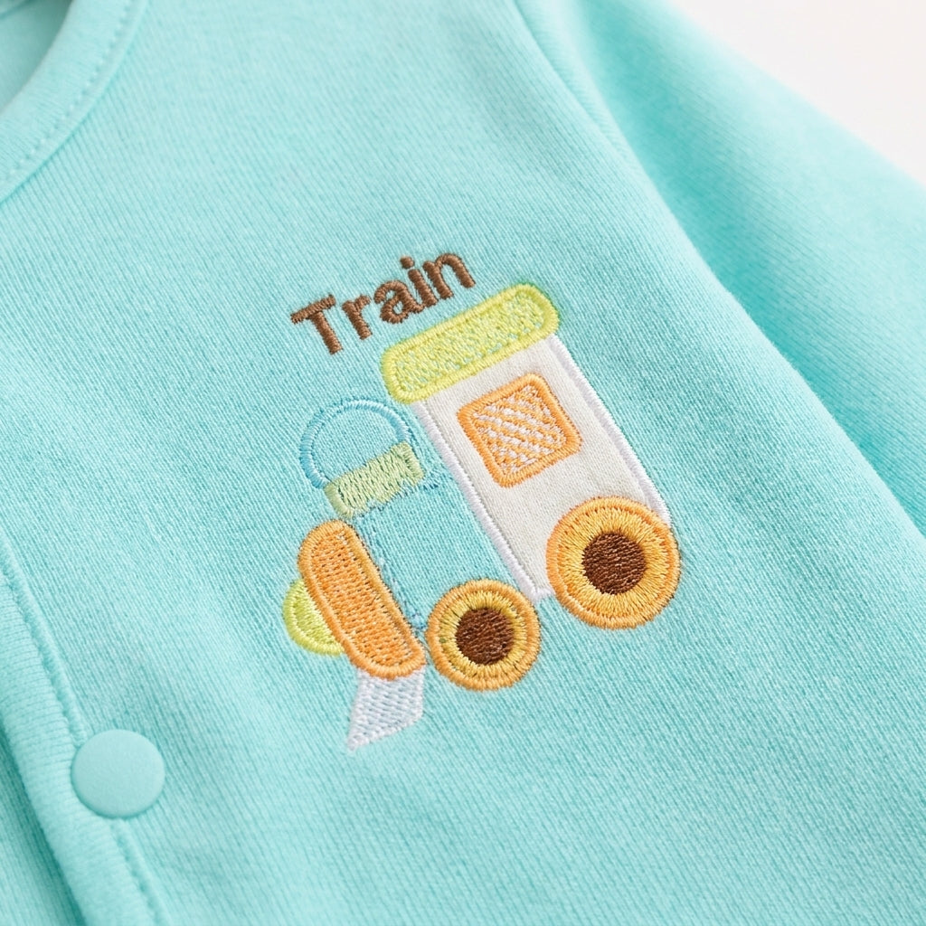 BABY SUIT 5 PIECES SET CYAN COLOR KOTRAI