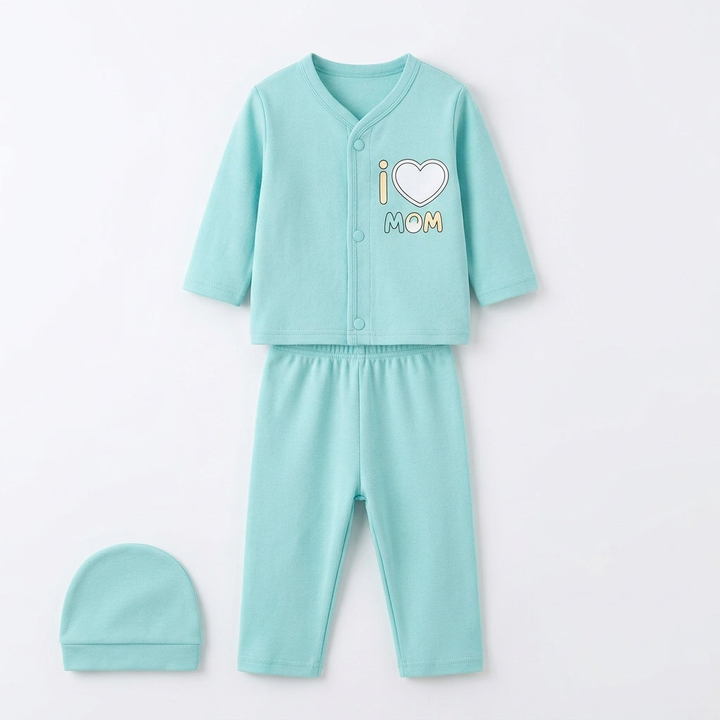 3 Piece Bodysuit Pack of 3 Multi Color Mom Dad Love