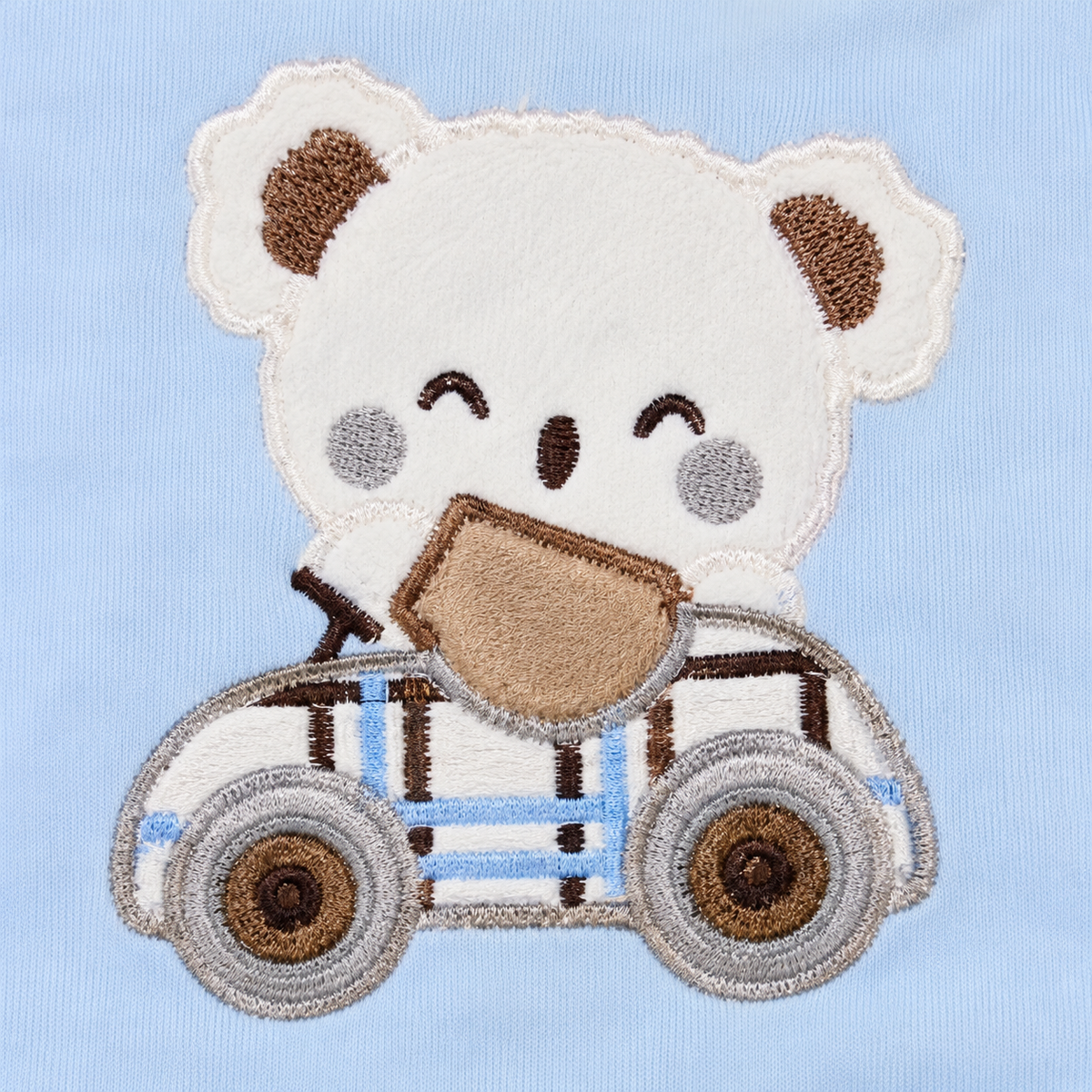 NEWBORN BABY 10 PCS TEDDY BEAR EMB PREMIUM GIFT BOX SET – BLUE