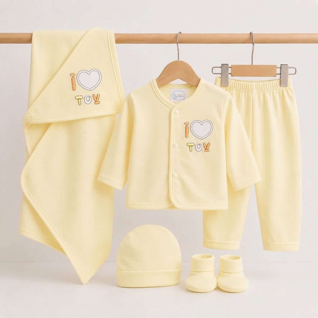 BABY STARTER SET 5 PIECES KOTRAI EMB I LOVE TOY SKIN