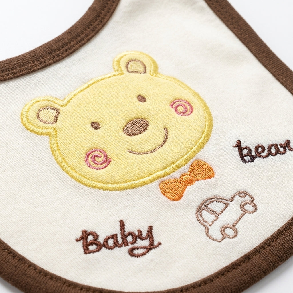 BABY CAP SET 3PCS BEAR BROWN