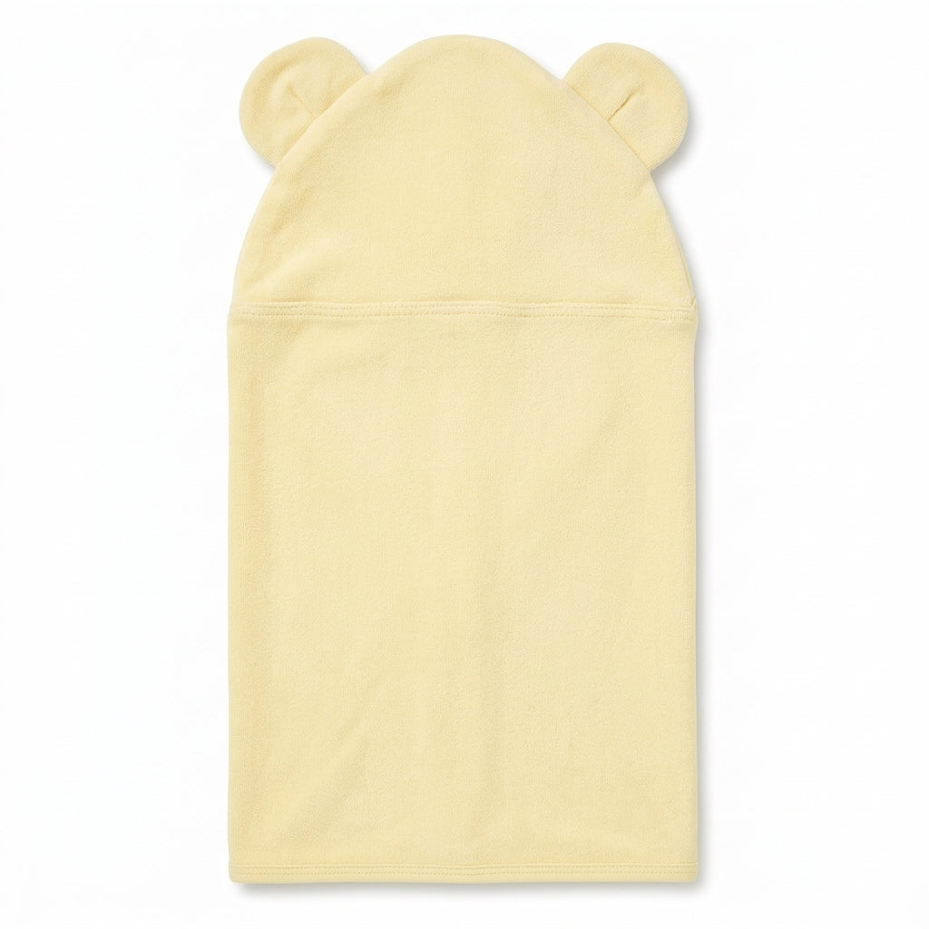 BABY HOODED BATH TOWEL 1PCS ELEPHANT SKIN BROWN