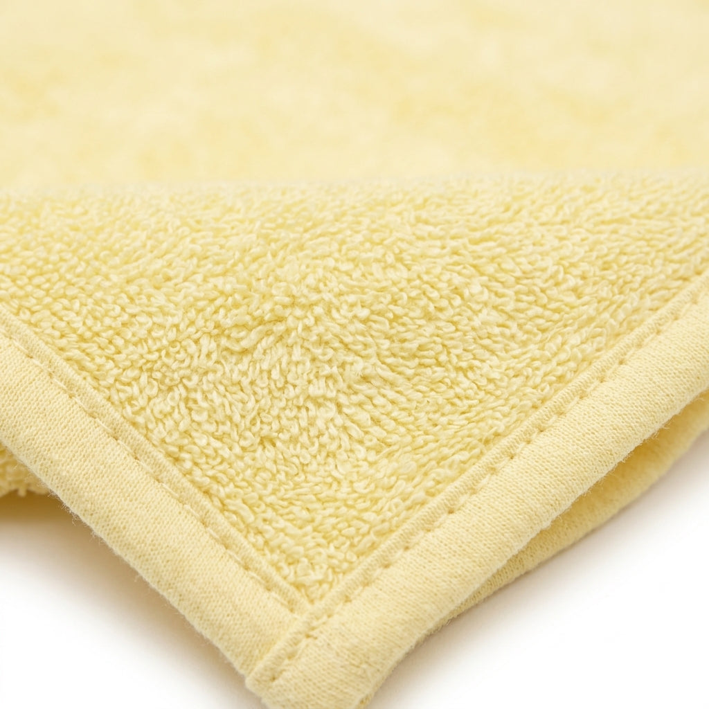 BABY HOODED BATHTOWEL TERRY STAR YELLOW