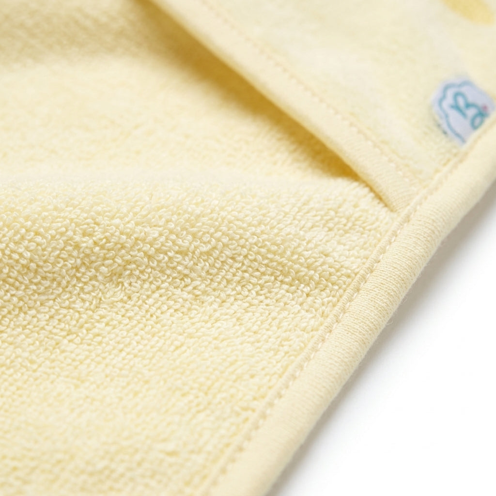 BABY HOODED BATH TOWEL 6PCS SET LAMA YELLOW