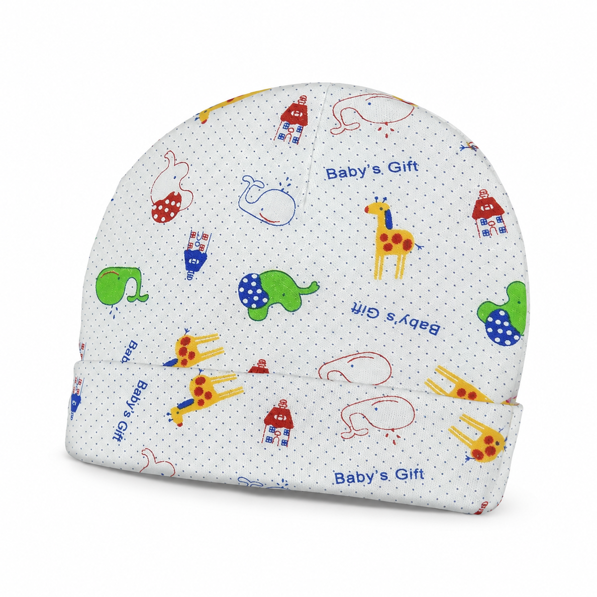 Sun Baby Printed Round Cap White