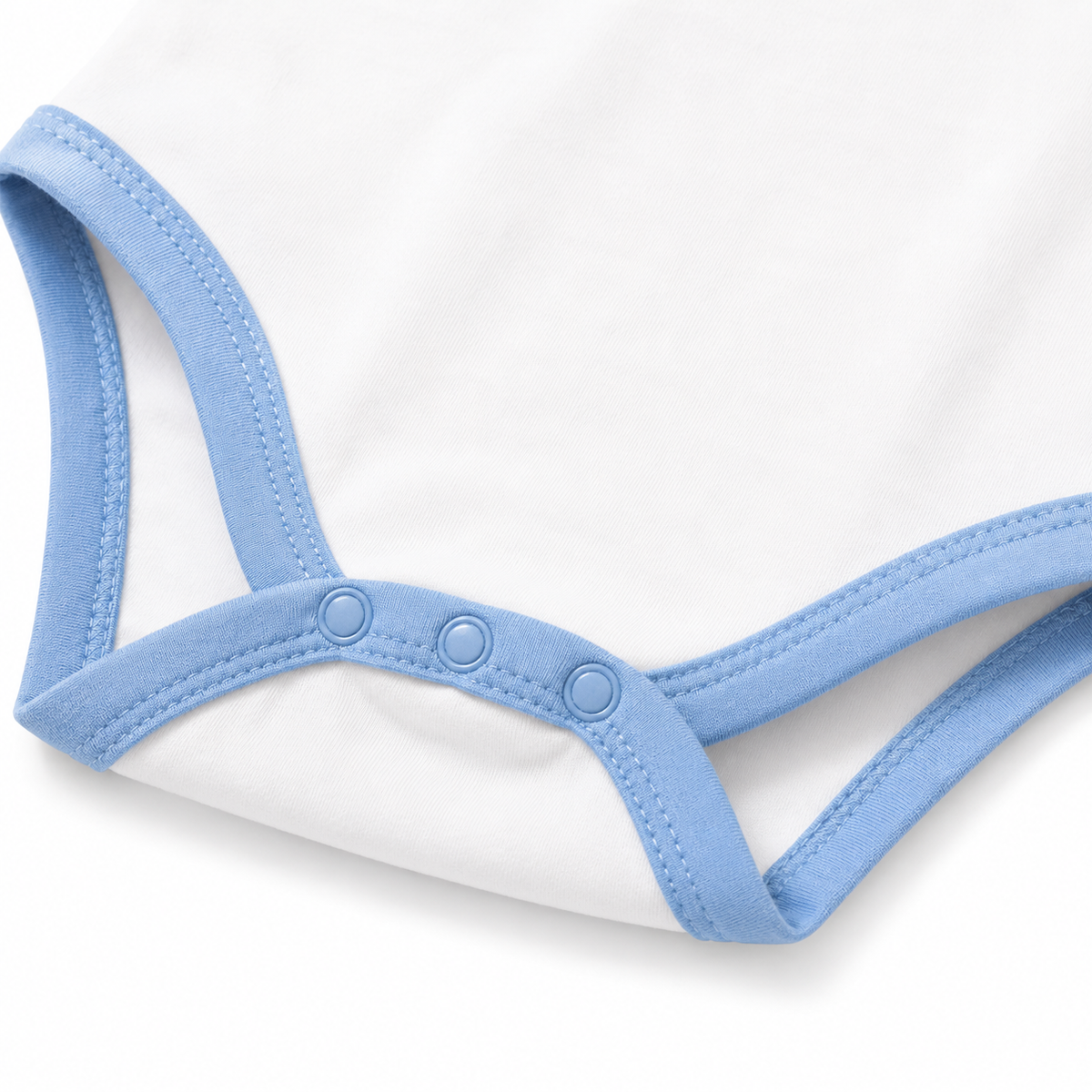 Half-Sleeve Cotton Baby Bodysuits 3-Pack – Light Blue Bear