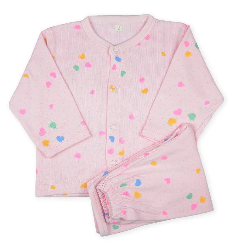 BABY 2PCS SUIT HEART PRINTED PINK