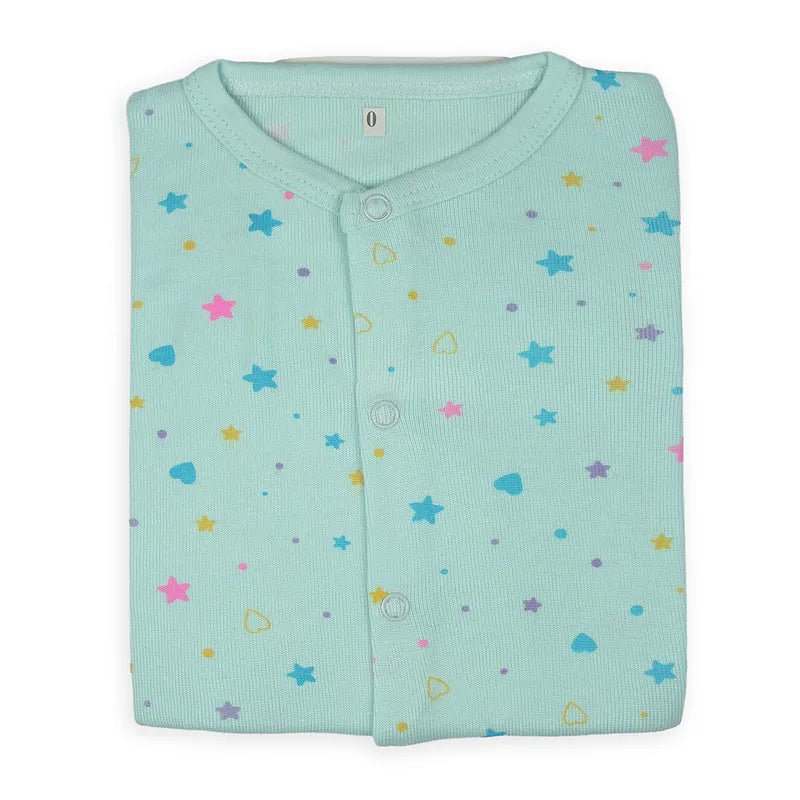 BABY 2PCS SUIT STAR PRINTED GREEN