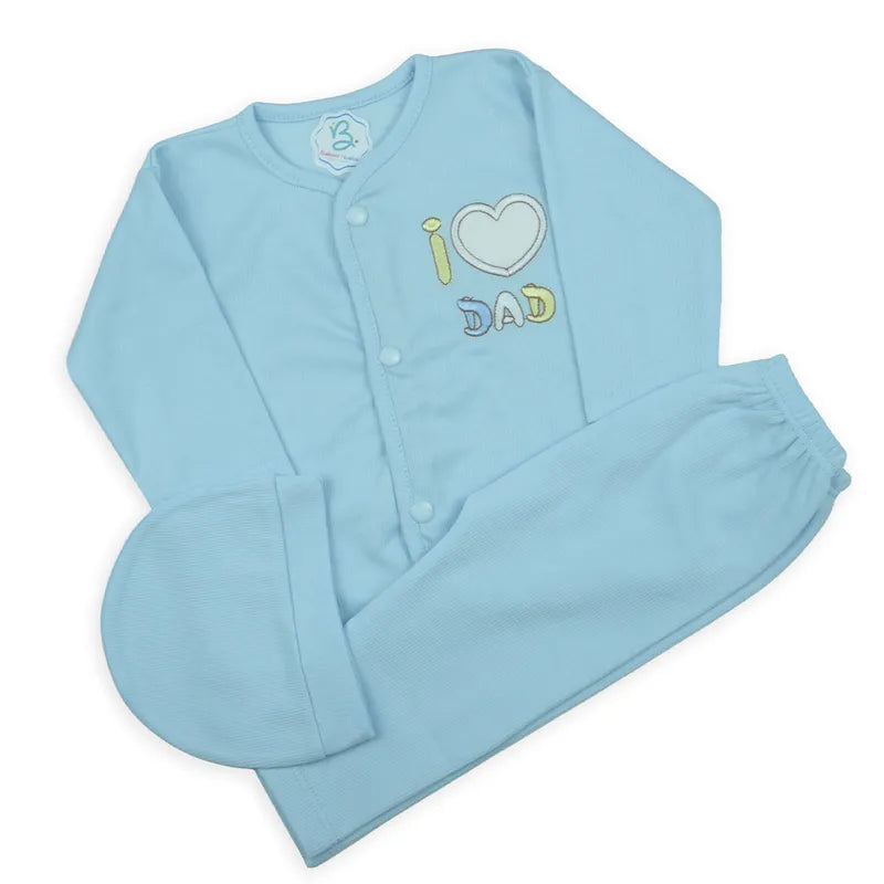 BABY 3 PCS SUIT PACK OF 3 MIX COLOR LOVE TOY MOM DAD - image 4