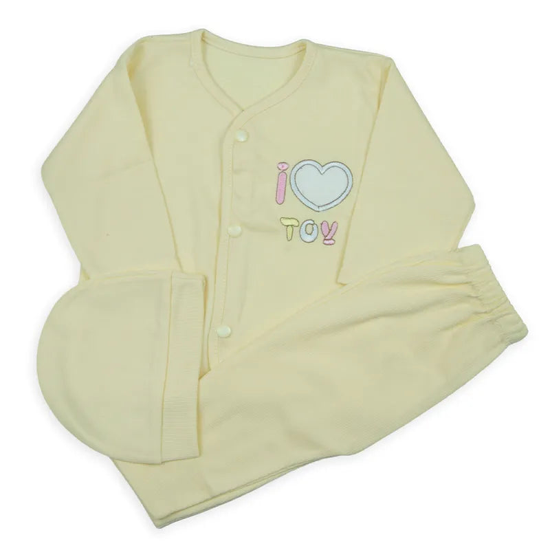 BABY 3 PCS SUIT PACK OF 3 MIX COLOR LOVE TOY MOM DAD - image 3