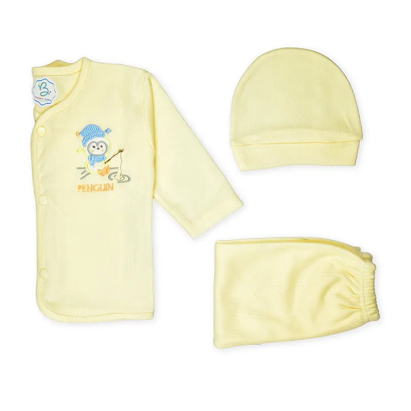 BABY 3 PCS SUIT PACK OF 3 MIX COLOR SNOW BEAR - image 4