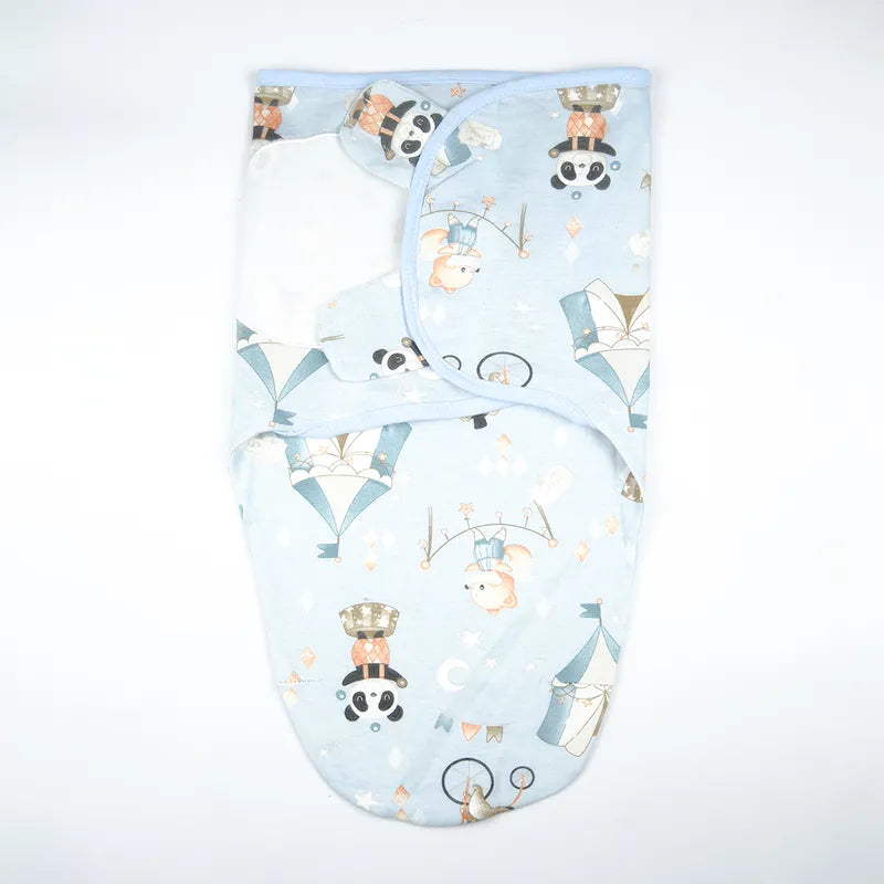 BABY ADJUSTABLE SWADDLE BEAR PRINT BLUE - image 3
