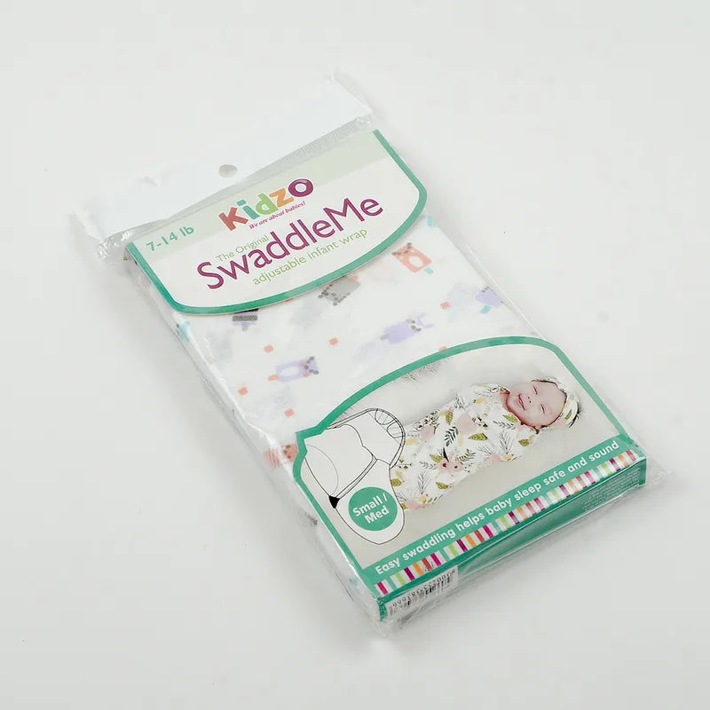 KIDZO SWADDLEME BABY WRAP ANIMAL PRINT MULTICOLOR (7-14LBS) - image 3