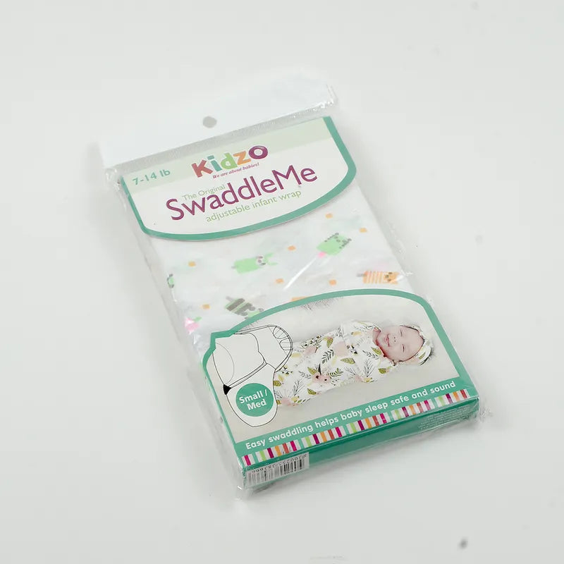 KIDZO SWADDLEME BABY WRAP ANIMAL PRINT GREEN (7-14lbs) - image 4