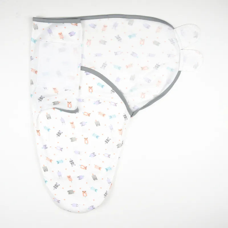KIDZO SWADDLEME BABY WRAP ANIMAL PRINT GREEN (7-14lbs) - image 3
