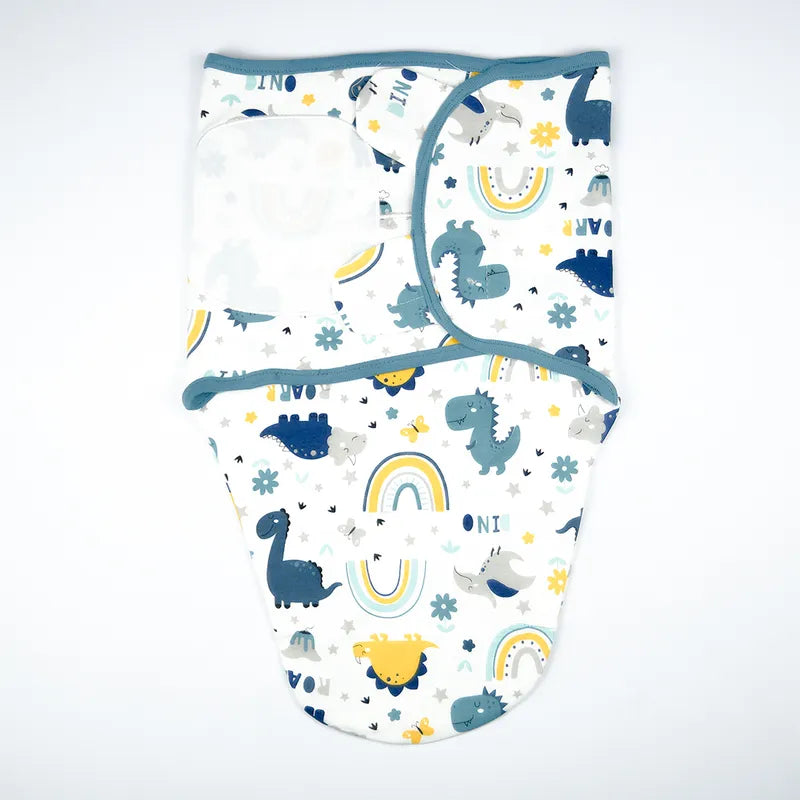 BABY ADJUSTABLE SWADDLE DINO PRINT BLUE - image 3