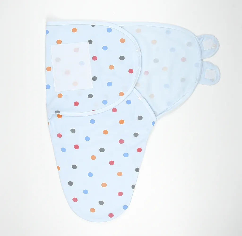 BABY ADJUSTABLE SWADDLE DOTED BLUE KIDZO - image 2