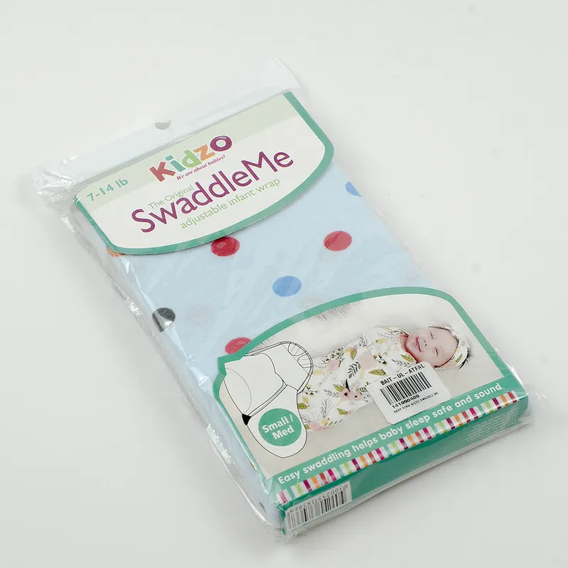 BABY ADJUSTABLE SWADDLE DOTED BLUE KIDZO - image 4
