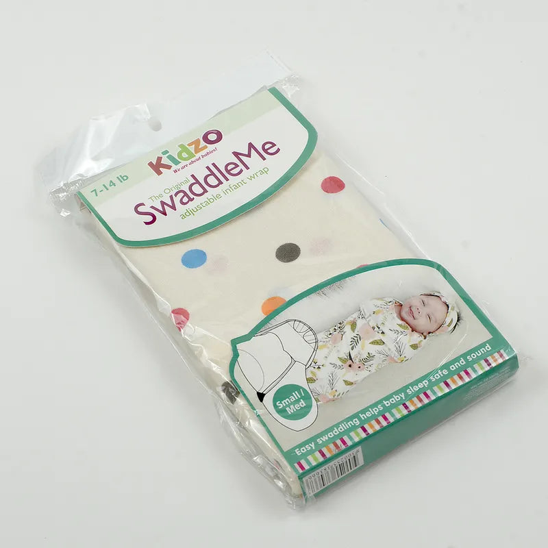 BABY ADJUSTABLE SWADDLE DOTED WHITE KIDZO - image 2