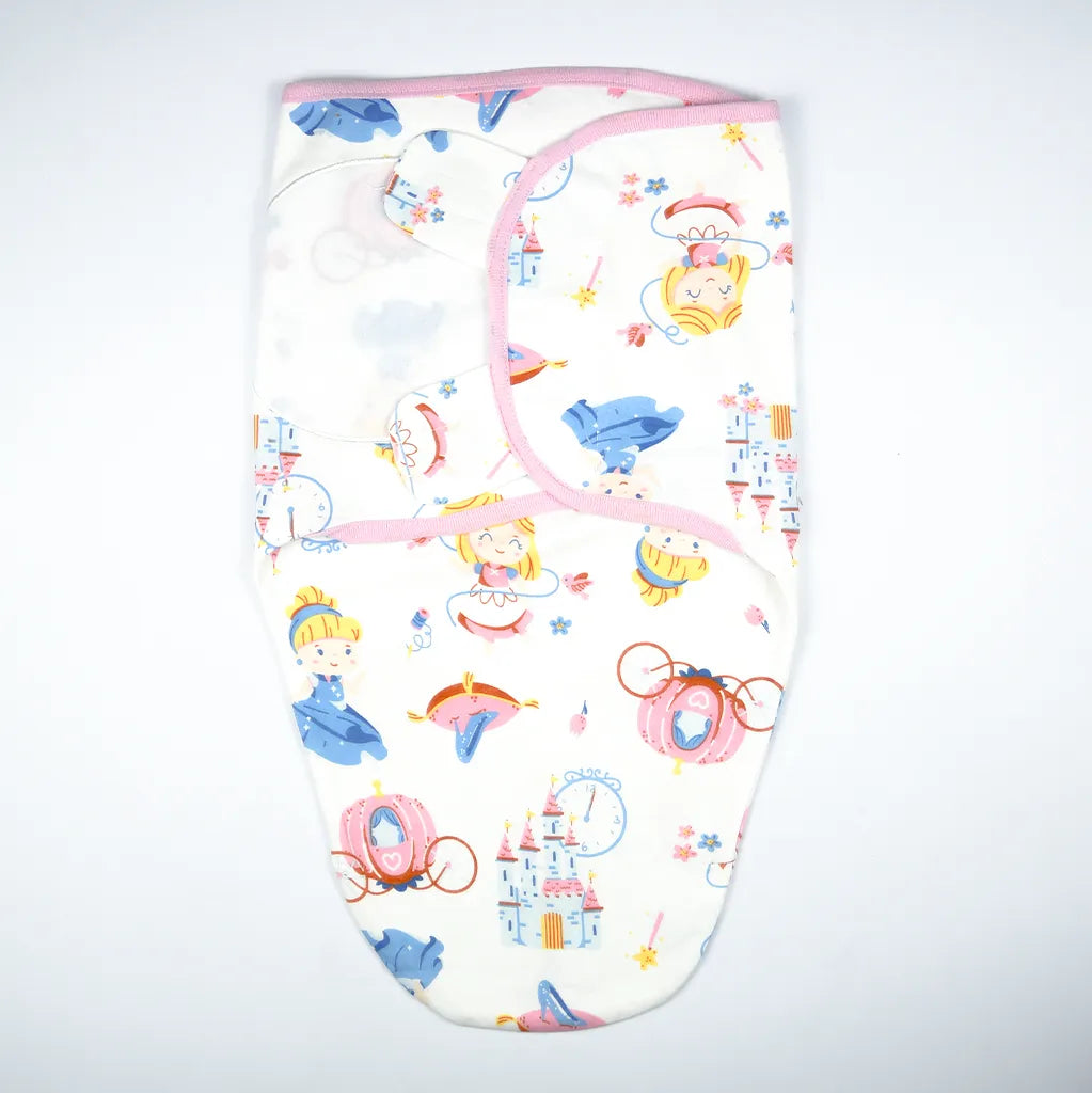BABY ADJUSTABLE SWADDLE FAIRY PRINT PINK AND BLUE - image 3