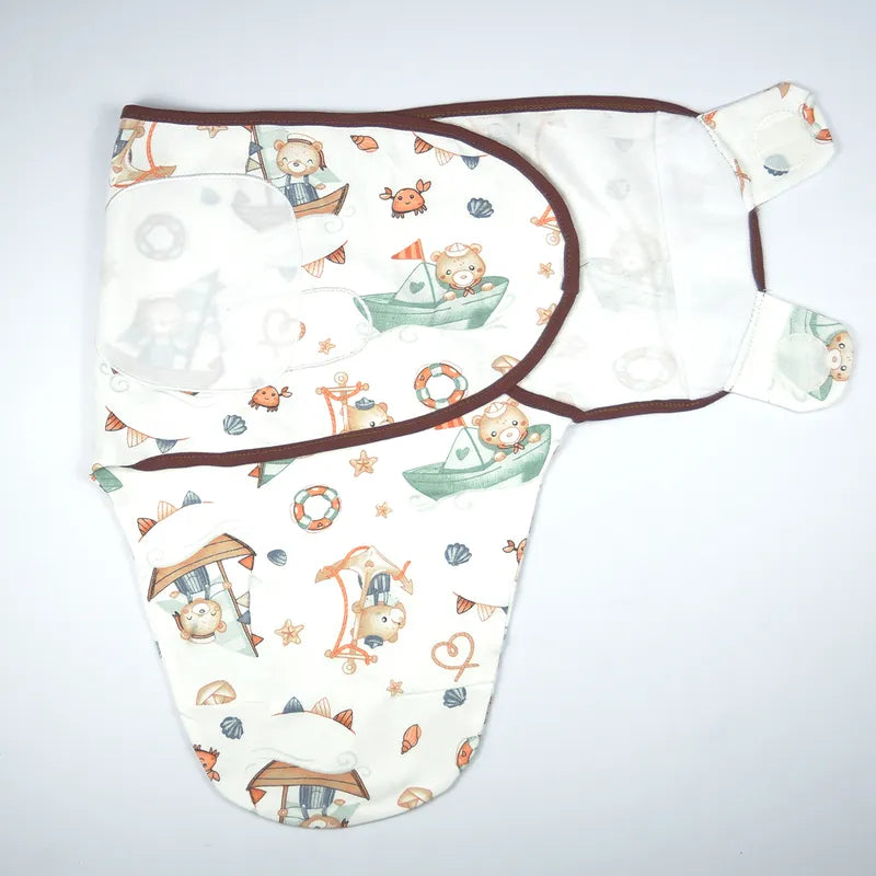 BABY ADJUSTABLE SWADDLE SHIP TEDDY BEAR GREEN - image 2