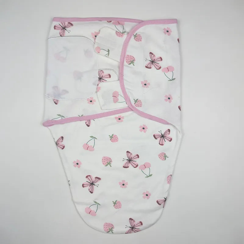 BABY ADJUSTABLE SWADDLE STRAWBERRY PRINT WHITE - image 3