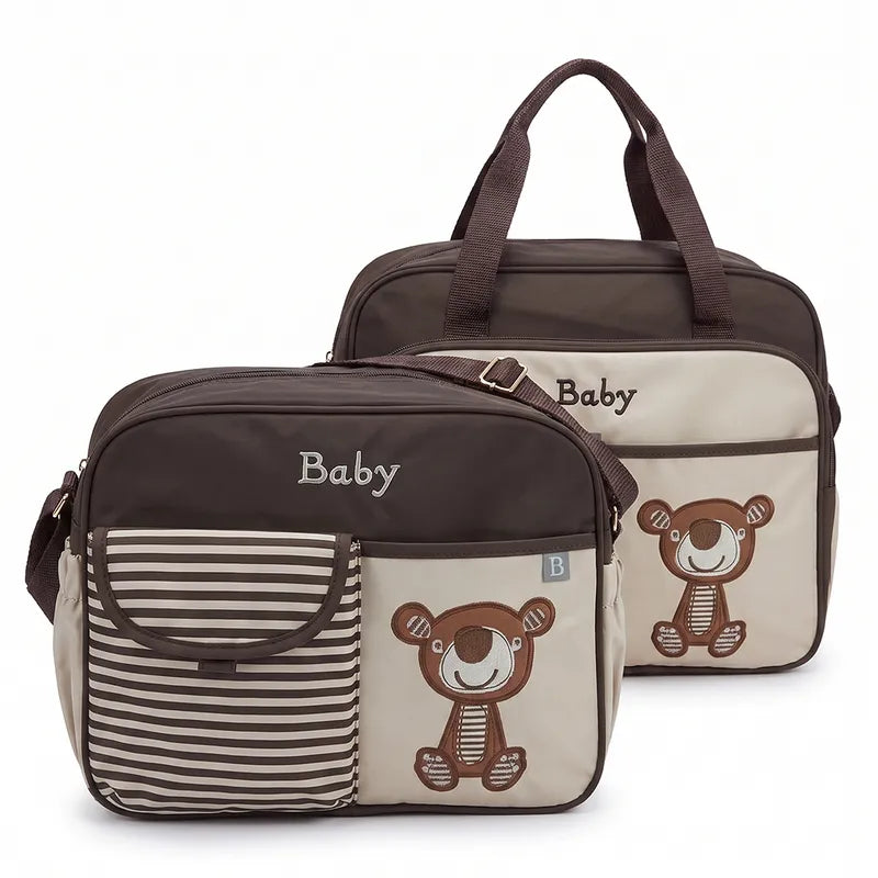 BABY BAG CHINA DOUBLE BEAR BROWN
