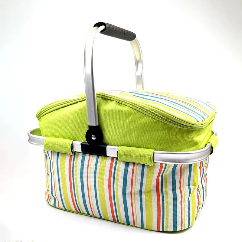 Baby Basket Steel Single Handle Green