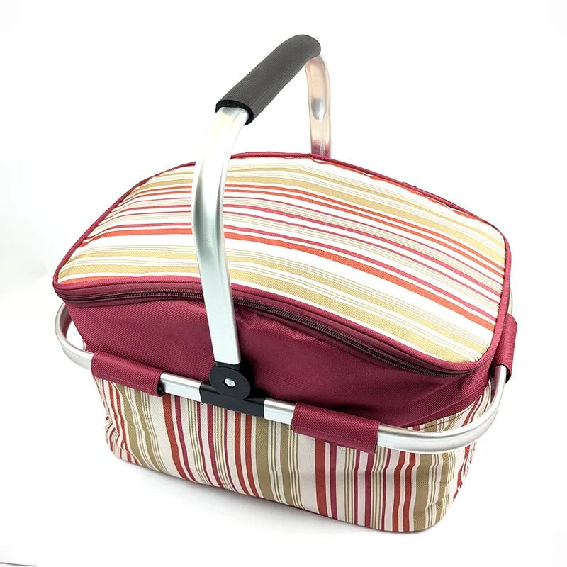 Baby Basket Steel Single Handle Maroon
